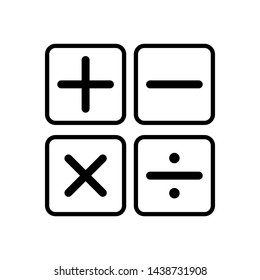 Calculator icon. School math symbol set. Vector web application design.