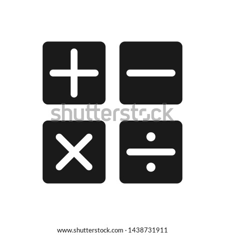 Calculator icon. School math symbol set. Vector web application design.