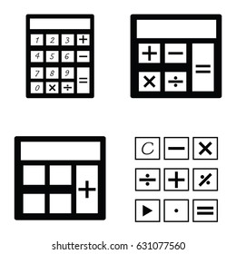 calculator icon set