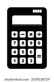 Calculator icon set, Accounting calculator isolated, Calculator User Interface Outline Icon Logo Vector Illustration,  Collection of calculator, Line icons collection for web apps and mobile concept.