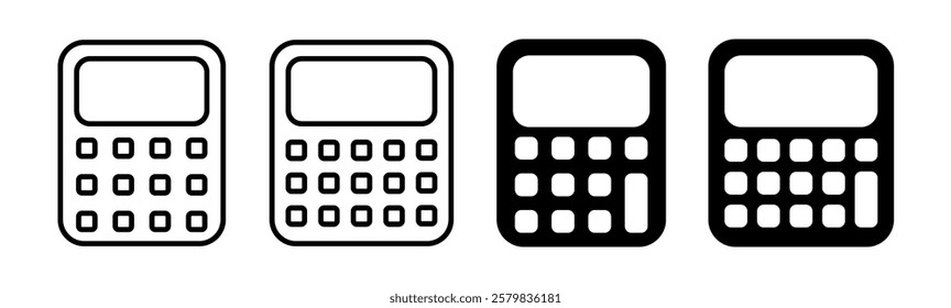 Calculator Icon Set. Accounting Calculator Icon. Calculator Symbol. Calculator Icon Vector Illustration.