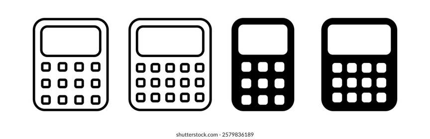 Calculator Icon Set. Accounting Calculator Icon. Calculator Symbol. Calculator Icon Vector Illustration.