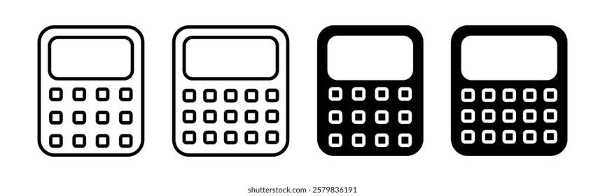 Calculator Icon Set. Accounting Calculator Icon. Calculator Symbol. Calculator Icon Vector Illustration.