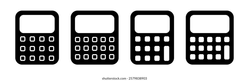 Calculator Icon Set. Accounting Calculator Icon. Calculator Symbol. Calculator Icon Vector Illustration.