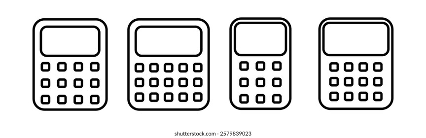 Calculator Icon Set. Accounting Calculator Icon. Calculator Symbol. Calculator Icon Vector Illustration.