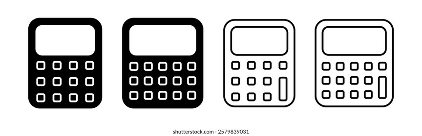 Calculator Icon Set. Accounting Calculator Icon. Calculator Symbol. Calculator Icon Vector Illustration.