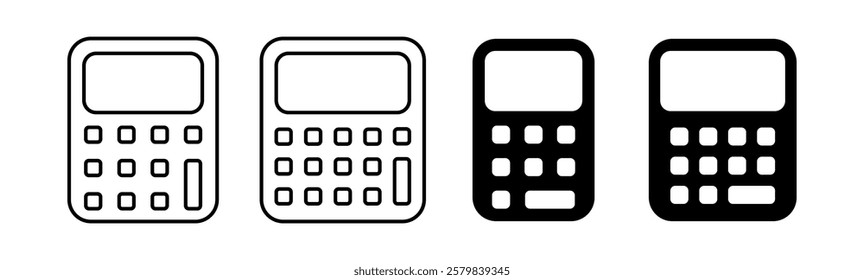 Calculator Icon Set. Accounting Calculator Icon. Calculator Symbol. Calculator Icon Vector Illustration.