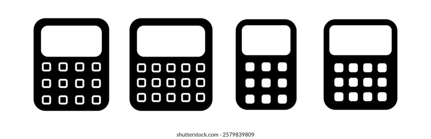 Calculator Icon Set. Accounting Calculator Icon. Calculator Symbol. Calculator Icon Vector Illustration.