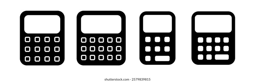 Calculator Icon Set. Accounting Calculator Icon. Calculator Symbol. Calculator Icon Vector Illustration.