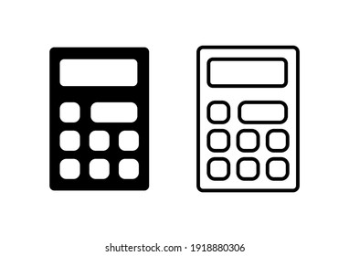 Conjunto de iconos de la calculadora. Icono de calculadora de cuentas. vector de calculadora