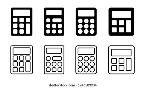 Calculator icon set. Accounting calculator icon. calculator vector