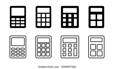 Calculator icon set. Accounting calculator icon. calculator vector