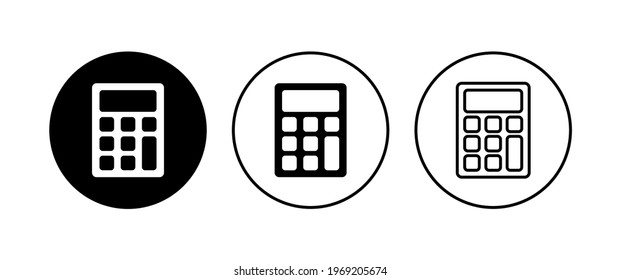 Calculator icon set. Accounting calculator icon. calculator vector