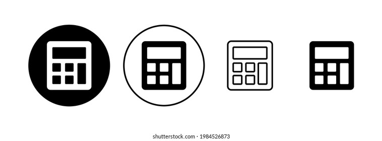 Calculator icon set. Accounting calculator icon. calculator vector