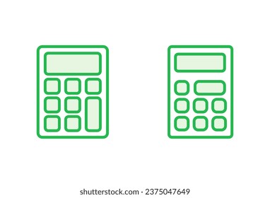 Conjunto de iconos de la calculadora. Icono de calculadora de cuentas. vector de calculadora