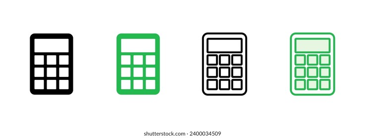 Calculator icon set. Accounting calculator icon. calculator vector