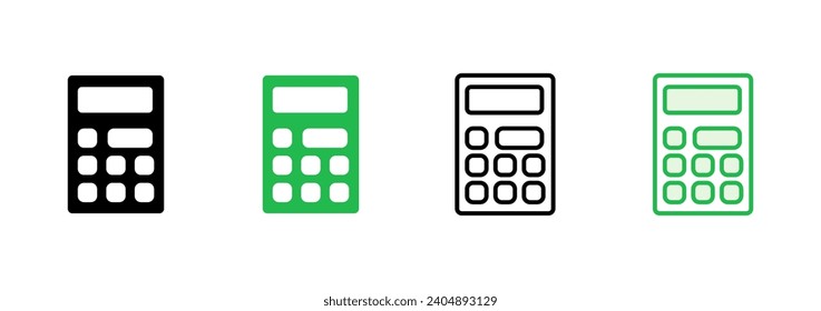 Calculator icon set. Accounting calculator icon. calculator vector