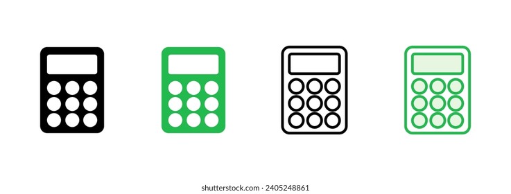 Calculator icon set. Accounting calculator icon. calculator vector