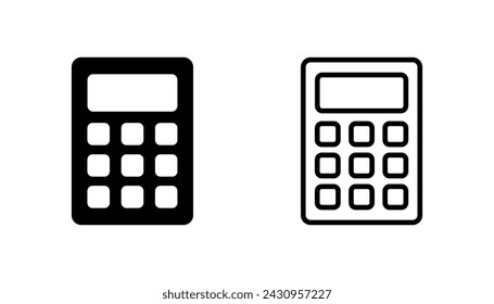 Conjunto de iconos de calculadora. Icono de calculadora de contabilidad. vector de calculadora