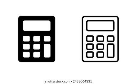 Calculator icon set. Accounting calculator icon. calculator vector