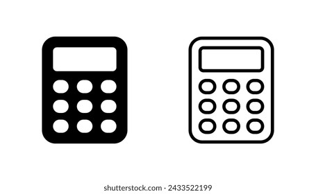 Conjunto de iconos de calculadora. Icono de calculadora de contabilidad. vector de calculadora