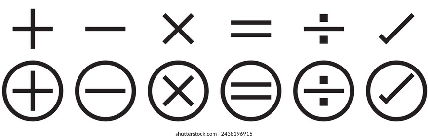 Rechner-Symbol gesetzt. Symbol für Buchhaltungsrechner. Berechnungsvektor. Sammlung von Berechnungssymbolen