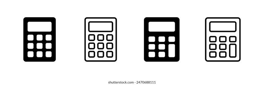 Calculator icon set. Accounting calculator icon. calculator vector