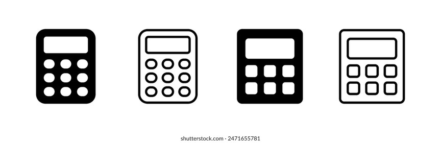 Calculator icon set. Accounting calculator icon. calculator vector