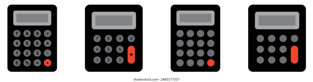 Calculator icon set. Accounting calculator icon. calculator vector.