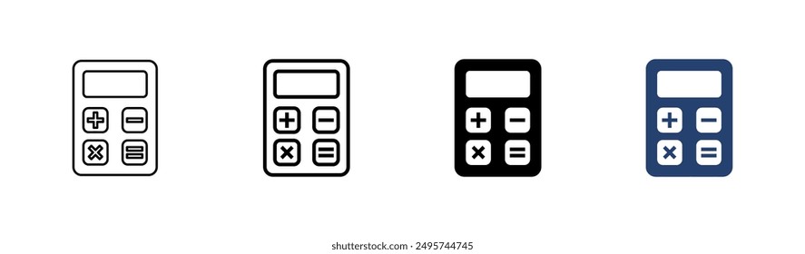 Calculator icon set. Accounting calculator icon. calculator vector