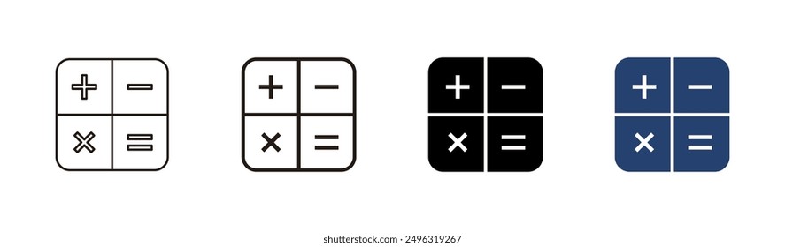 Calculator icon set. Accounting calculator icon. calculator vector