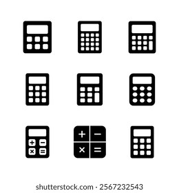 Calculator icon set. Accounting calculator icon. calculator vector