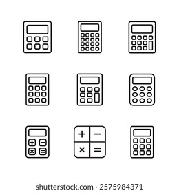 Calculator icon set. Accounting calculator icon. calculator vector