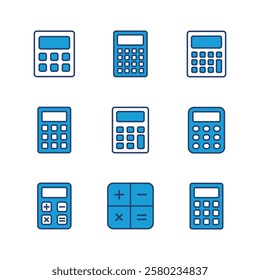 Calculator icon set. Accounting calculator icon. calculator vector