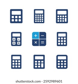 Calculator icon set. Accounting calculator icon. calculator vector