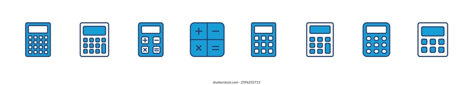 Calculator icon set. Accounting calculator icon. calculator vector