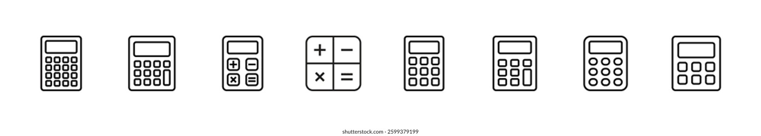 Calculator icon set. Accounting calculator icon. calculator vector