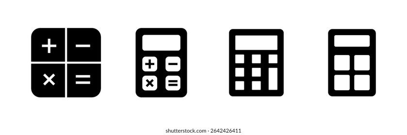 Calculator icon set. Accounting calculator icon. calculator vector