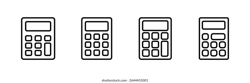 Conjunto de ícones da calculadora. Ícone da calculadora de contabilidade. vetor da calculadora