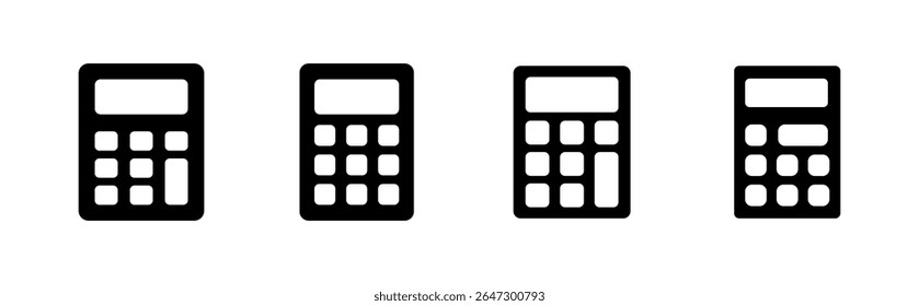 Conjunto de ícones da calculadora. Ícone da calculadora de contabilidade. vetor da calculadora