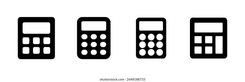 Conjunto de ícones da calculadora. Ícone da calculadora de contabilidade. vetor da calculadora