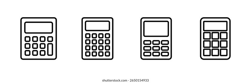 Calculator icon set. Accounting calculator icon. calculator vector