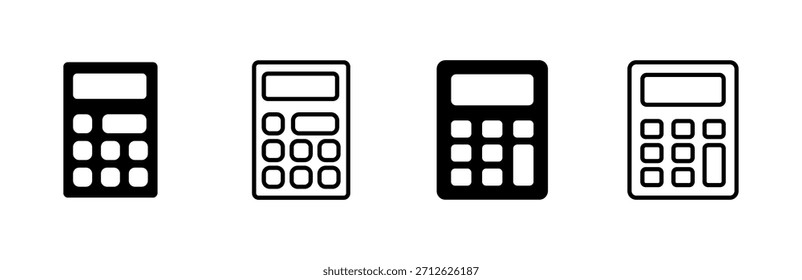 Conjunto de ícones da calculadora. Ícone da calculadora de contabilidade. vetor da calculadora