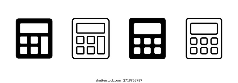 Conjunto de iconos de calculadora. Icono de la calculadora contable. calculadora Vector