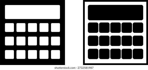 Symbol-Set des Rechners. Symbol für den Buchhaltungsrechner. Rechnervektor