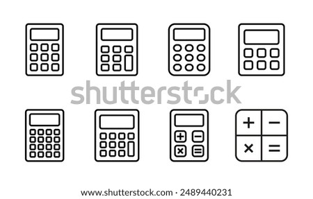 Calculator icon set. Accounting calculator icon. calculator vector