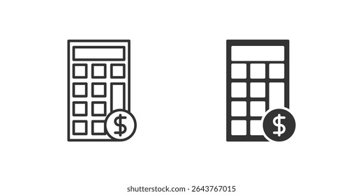 Conjunto de Ícones da Calculadora. Um ícone preto de uma calculadora, que representa a computação.