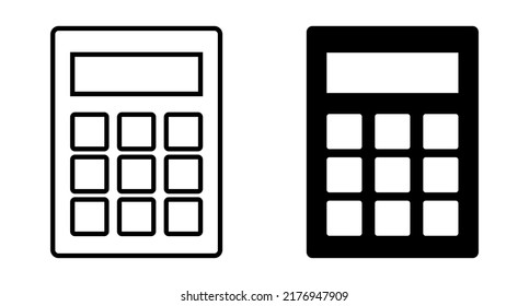 Calculator icon set. Calculation. Accounting. Vector.