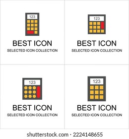 calculator icon set can be used for digital and print