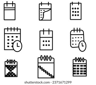 diseño de calculadora de conjunto de iconos de cálculo 